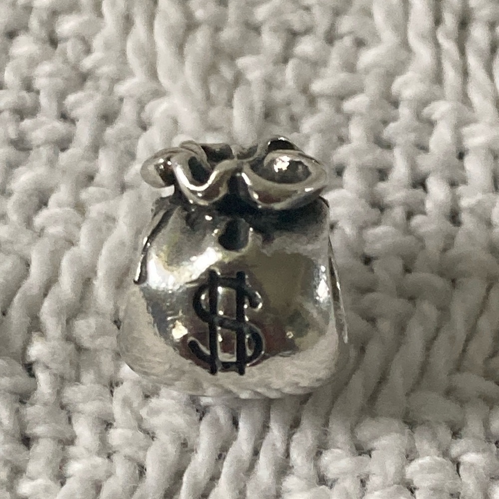 ~Pandora~ Authentic Sterling Silver Money Bag/Sack Good Fortune Charm 790332